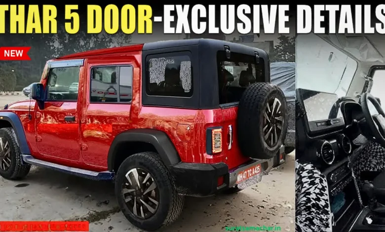 New Mahindra Thar 5 Door 2024 Fully Revealed 19 inch Alloys Bigger Screen Sunroof
